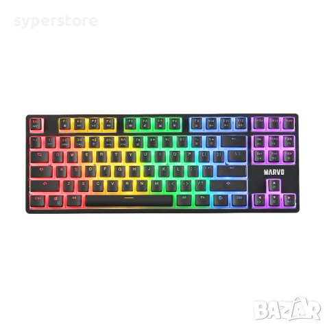 Клавиатура Геймърска USB Marvo KG946 Черна Rainbow Подсветка Anti-Ghosting  