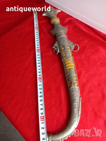 Голяма Сребърна Мароканска КУМАЯ. Ханджар Кинджал, снимка 6 - Антикварни и старинни предмети - 53041374
