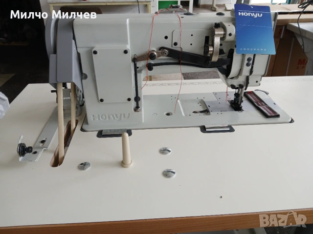 Двуиглова шевна машина с троен транспорт 10 мм, снимка 3 - Други машини и части - 53956638