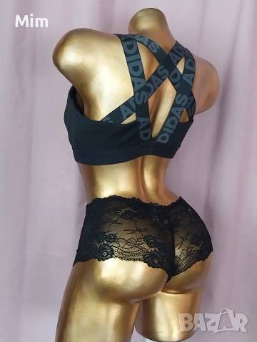 S/M ADIDAS Черно спортно бюстие +подарък , снимка 5 - Спортни екипи - 54170293
