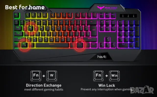 Геймърска клавиатура RedThunder K96 RGB, снимка 8 - Клавиатури и мишки - 48488135