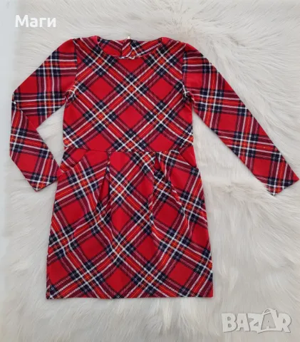 Детска карирана рокля H&M 8-10 години, снимка 5 - Детски рокли и поли - 48313429