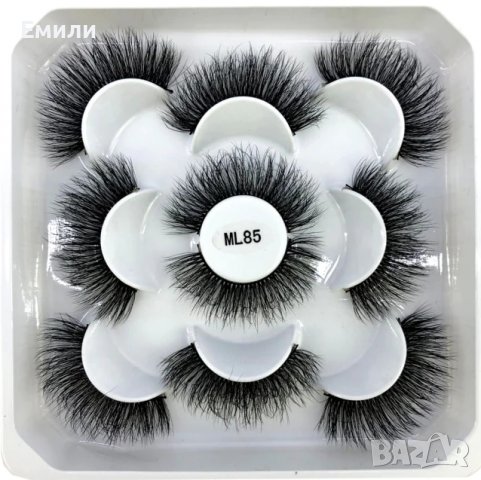 3D изкуствени мигли 5 чифта в кутия - 19 мм, снимка 1