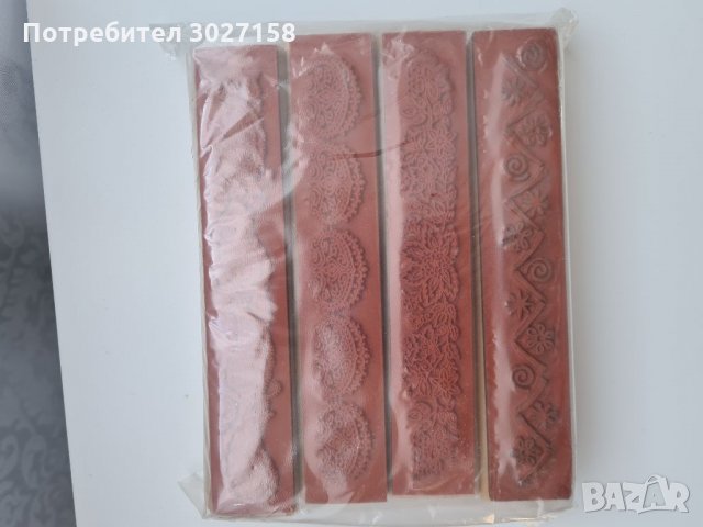 Комплект 4 бордюрни дървени печати, снимка 2 - Други - 35295395