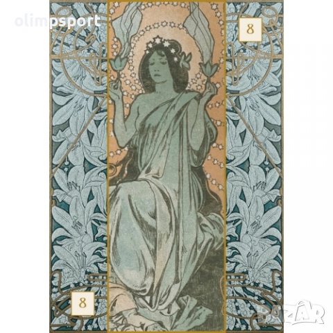 карти таро  LOSCARABEO ALFONS MUCHA нови , снимка 5 - Карти за игра - 39820699