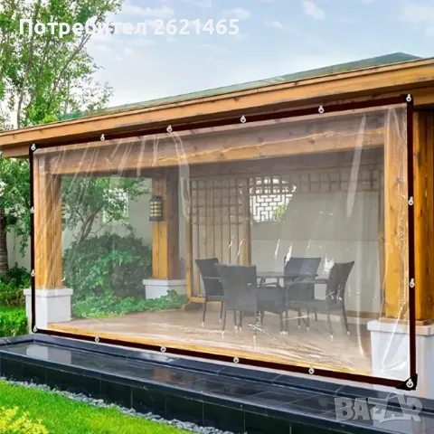 Ветроупорни завеси - прозрачни тип брезент, тенти, шатри, ветробрани, снимка 2 - Градински мебели, декорация  - 47487061