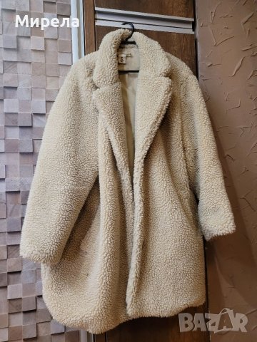 H&M oversized пухено палто,бежево, снимка 14 - Палта, манта - 39603398
