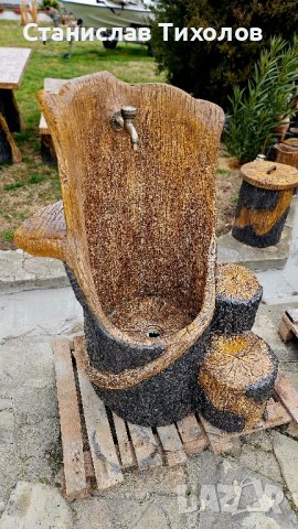 Градински чешми от щампован бетон