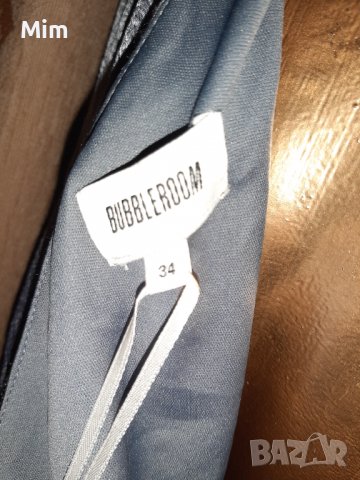 BUBBLEROOM 34 Оловно сиво синя рокля @, снимка 5 - Рокли - 38719889