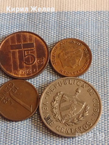 Четири монети стари редки КУБА, НЕДЕРЛАНДИЯ ЗА КОЛЕКЦИЯ ДЕКОРАЦИЯ 31702