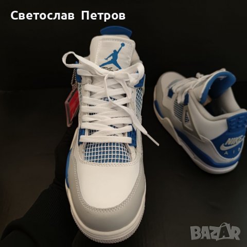 Nike Jordan 4 Blue , снимка 3 - Кецове - 36631715