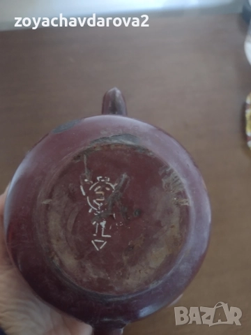 СТАР ЕМАЙЛИРАН ЧАЙНИК, снимка 7 - Антикварни и старинни предмети - 52432536