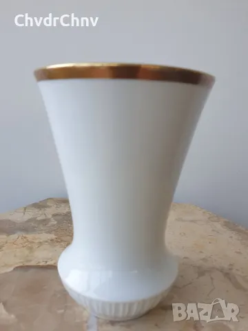 2бр Bareuther Бавария стара немска пиедестална порцеланова чиния-купа-фруктиера-ваза, снимка 9 - Вази - 49829459