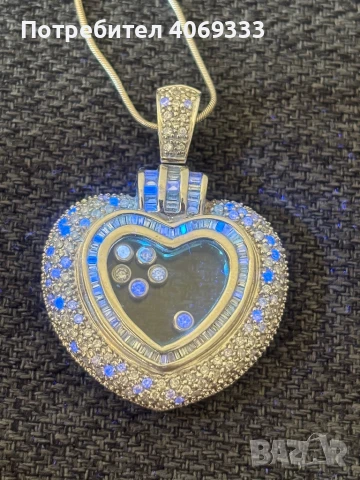 Дамско колие 18карата бяло злато с 220бр естествени Диаманта