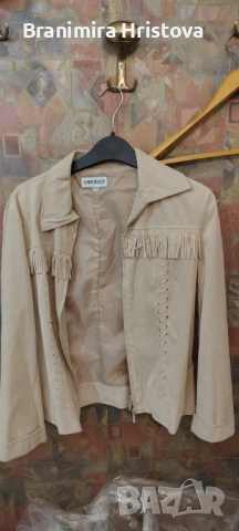 Дамско яке тип велур с ресни CRICKICO (XXL) – като ново  , снимка 2 - Якета - 53142512