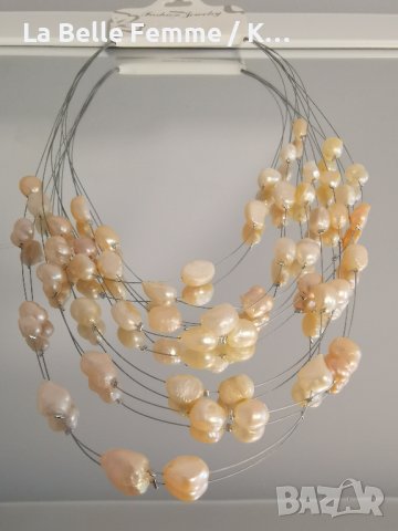 Колиета от естествени перли, снимка 7 - Колиета, медальони, синджири - 38108040