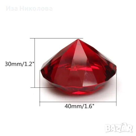 Огромен рубин 40мм + още рубини, снимка 2 - Декорация за дома - 51198647