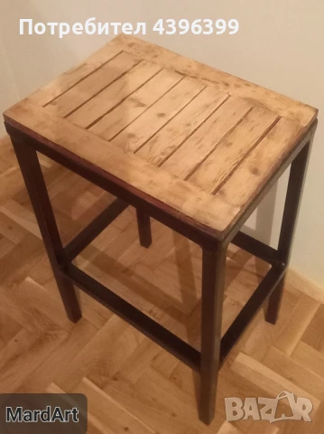  четири бар стола с бар маса и един бар стол подарък, снимка 4 - Столове - 50741332