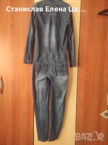 Дамски дънков гащеризон , снимка 3 - Гащеризони - 52933820