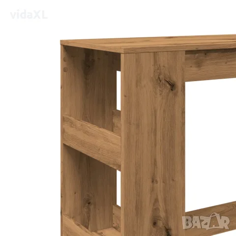 vidaXL Бар маса с рафтове дъб артизан 90x40x103,5 см инженерно дърво, снимка 7 - Маси - 56148193