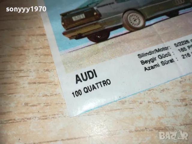 TURBO 93 100 AUDI QUATTRO-КАРТИНКА ОТ ДЪВКИ 2210241821, снимка 4 - Колекции - 47680424