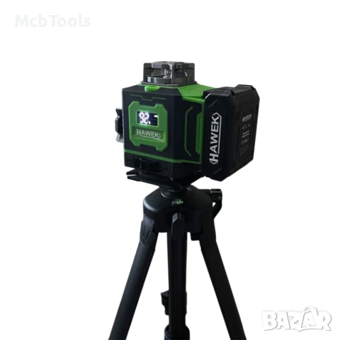 Професионален комплект от 4D лазерен нивелир с 16 линии и лазерна ролетка 50 метра HAWEK, снимка 7 - Измервателни инструменти - 51123954