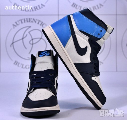 Nike Air Jordan 1 High University Blue, Shadow 2.0, Obsidian, снимка 14 - Маратонки - 34961226