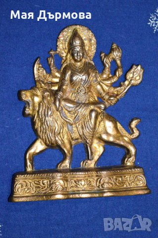 старинна ориенталска фигурка от позлатен бронз, снимка 3 - Антикварни и старинни предмети - 17352094