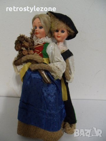 № 6833 стара кукла   - височина 19 см   - синтетика , текстил , снимка 2 - Други ценни предмети - 39759446