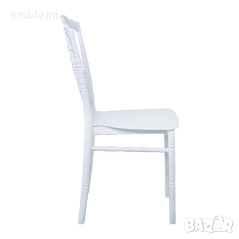 MILLS Стол Бял PP трапезен, снимка 3 - Столове - 44656339