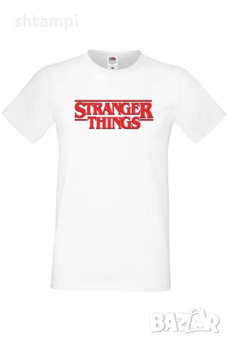 Мъжка тениска Stranger Things Logо,Филм,Сериал,, снимка 2 - Тениски - 37568267