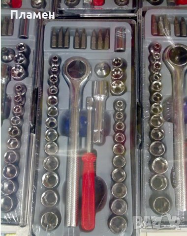 Кутия Сервизни инструменти, гедоре комплект тресчотка - отвертка с 40 накрайн, снимка 2 - Отвертки - 12761712