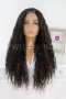 Дълга обемна чуплива тъмнокестенява перука със светлокестеняви кичури Елина, снимка 1 - Аксесоари за коса - 37939451