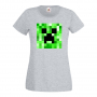 Дамска тениска Creeper Face 2 майнкрафт Minecraft,Игра,Забавление,подарък,Изненада,Рожден Ден., снимка 7