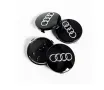 60 мм Черни Централни Капачки за Джанти Audi 4 броя , снимка 1