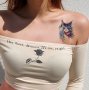 Коте пъстри шарки малка временна татуировка татос татус Tattoo, снимка 1 - Други - 30719069
