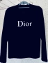 Черна блуза Dior стил, плътен памук, отлична изработка, унисекс, снимка 7