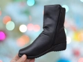 Дамски елегантни боти с цип, меко гумено ходило и топъл хастар., снимка 3