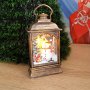 1187 Мини коледен фенер с Дядо Коледа и Снежко светеща коледна украса, снимка 7