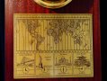 Западно Германски корабен часовник,карта за световно време по Гринуич. , снимка 2