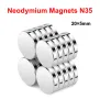 Неодимови магнити N35, 20×5мм, снимка 1