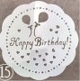 Happy Birthday балони рожден ден Кръгъл боя стенсил шаблон за спрей за торта украса Scrapbooking