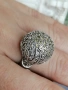 Впечатляващ, масивен сребърен пръстен, снимка 8