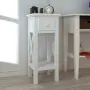 vidaXL Странична маса с чекмедже, бяла, снимка 2