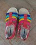 Цветни сандали кожени  с плетени каишки, снимка 3