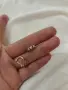 Сребърни малки обеци с циркончета и позлата, снимка 5
