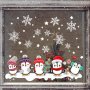 4244 Коледен стикер за прозорец Пингвини Елхичка, 60x45cm, снимка 9