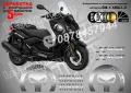 Yamaha X-Max XMax X Max стикери The Punisher, снимка 5