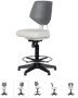Луксозен стол за зъболекари,за лаборатория,за каса в магазини-мека дебела седалка с еко кожа и ринг , снимка 1 - Лаборатория - 44172846