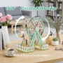 Нов DIY 3D дървен модел виенско колело 6 фото рамки 72 части Дървен 3D пъзел фото албум, снимка 4